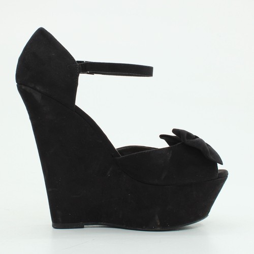 Tacones de oficina para mujer UK 3 negros 100 % otra plataforma - Imagen 6 de 9