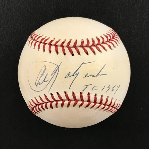 Carl Yastrzemski SIGNED Rawlings Baseball JSA inscribed "TC 1967" Triple Crown