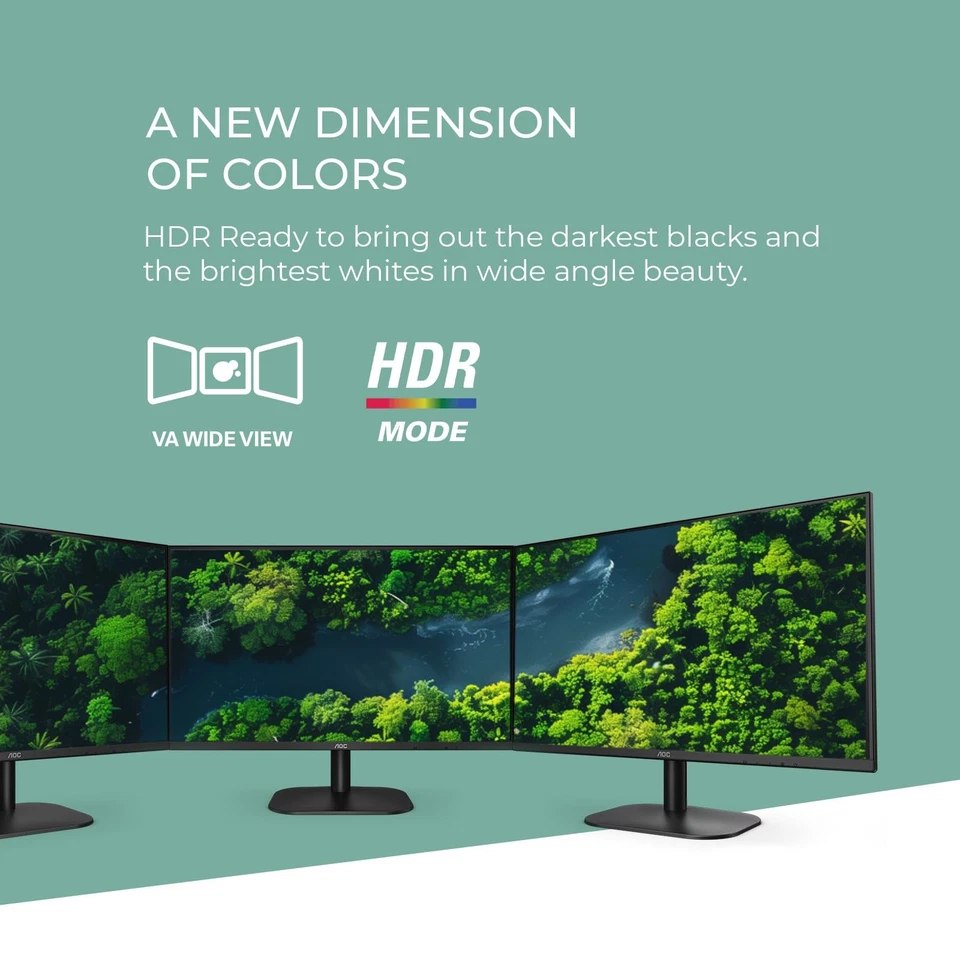 24B2H2 24” Frameless IPS Monitor, FHD 1920x1080, 100Hz, 106% sRGB, for Home a... - Image 4 of 4