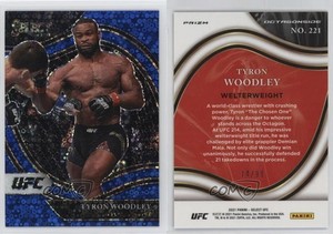 2021 Panini Select UFC Octagonside Blue Disco Prizm /99 Tyron Woodley #221