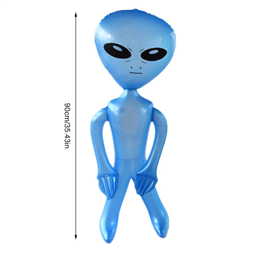 Зеленый инопланетянин надувная эластичная игрушка надувная шутка маска подарок - Изображение 4 из 4