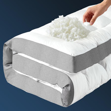 4" Queen Mattress Topper - Cooling Cotton Pillow Top Shredded Memory Foam