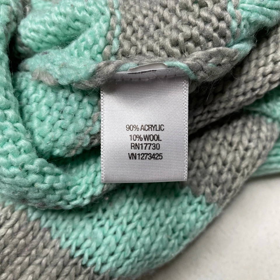 Mossimo женщин свитер sz S серый зеленый в полоску лодка шеи длинным рукавом мягкий - Изображение 4 из 4