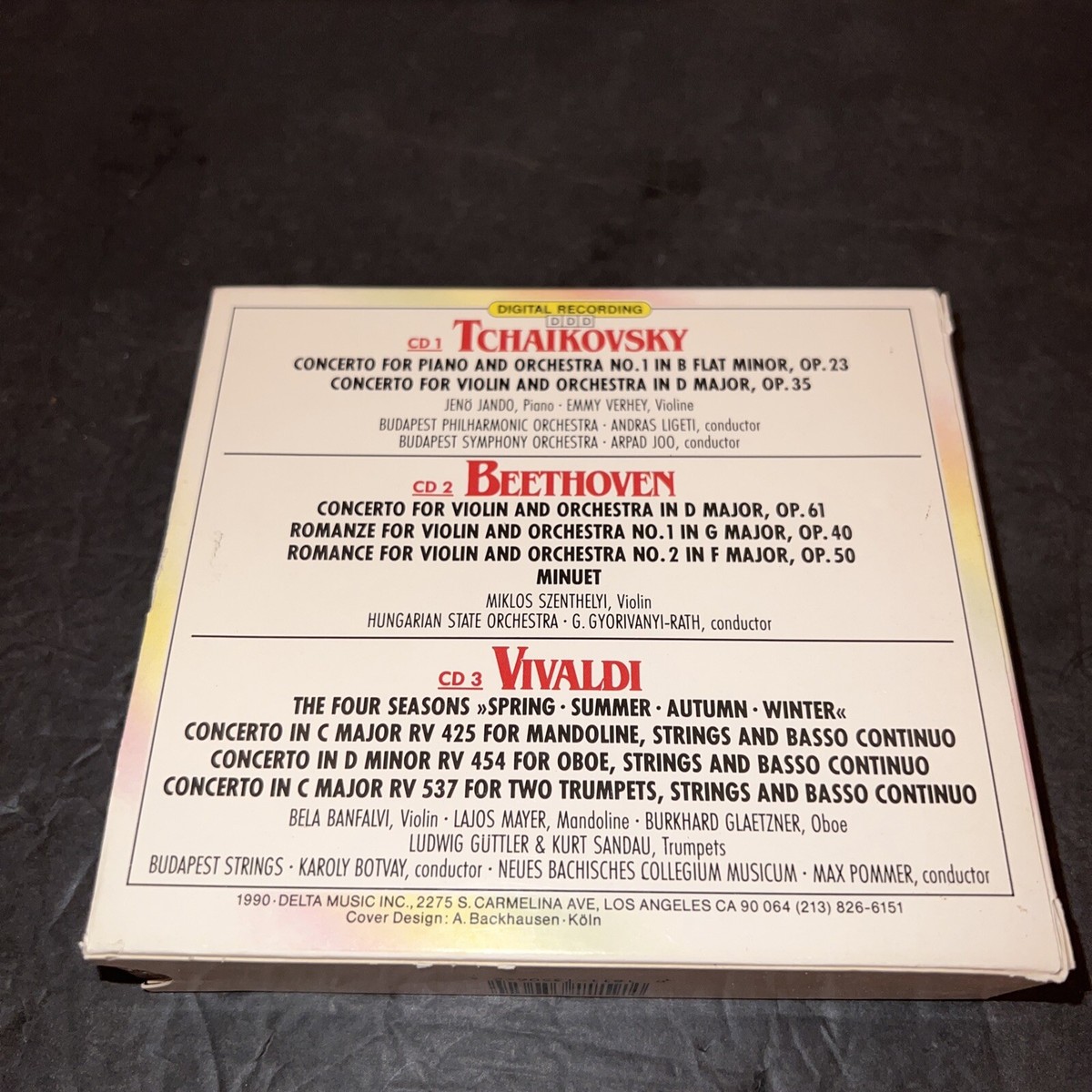 Tchaikovsky, Beethoven, Vivaldi CD Nov-1995, 3 Discs