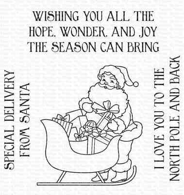 My Favorite Things 4'' x 4'' Clear Stamps Weihnachten Sonderlieferung vom Weihnachtsmann CS-598