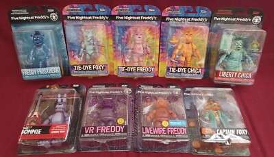 Five Nights At Freddys Funko 9 Figure Lot NEW Bonnie Chica Foxy Some GLOW 