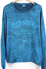 VTG Palm Springs Sweater Blue Tie Dye Size XL Made in USA Pullover Life Styles