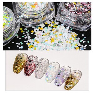 Size Manicure Decoration Nail Glitters Flakes Aluminum Foil Paper
