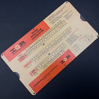 1964 IR SILICON ZENER VOLTAGE REGULATOR SELECTOR & SHUNT CALCULATOR SLIDE RULE