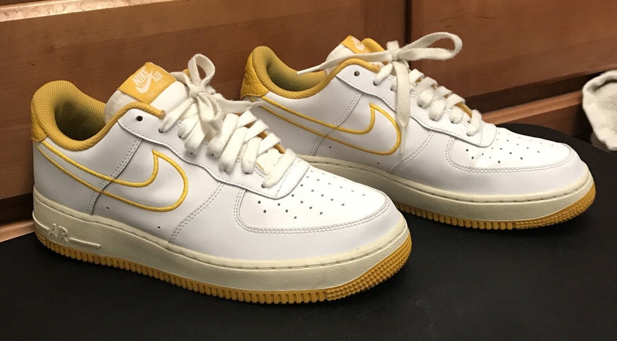Nike Air Force 1 Low '07 Ochre White Yellow Aj7280-101 Shoes Nike Air Force 1 Low '07 Ochre White Yellow Aj7280-101 Shoes