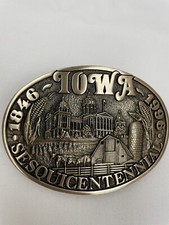 Iowa Sesquicentennial Belt Buckle 1846 - 1996 First Edition 1007 still wrapped