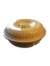 Vintage The Hall China Co. Forman Family Yellow Casserole Dish with Lid, USA