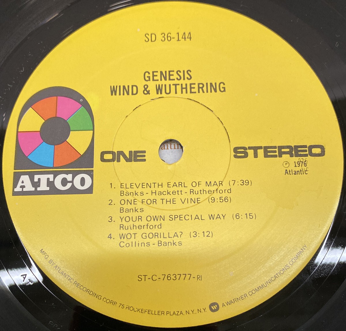 Genesis Wind And Wuthering 1976 Album LP ATCO Records SD 36-144