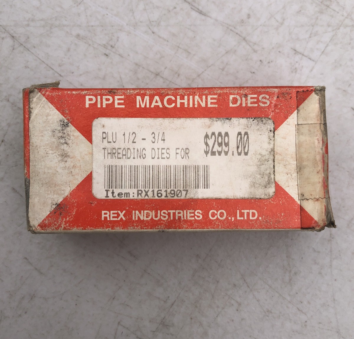 Rex Pipe Machine Die Set Threading Dies RX161907 15A-20A 1/2