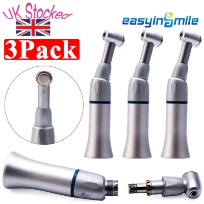 EASYINSMILE 3Packs Dental Contra Angle NSK Style Slow Low Speed Handpiece Push Button E-Type