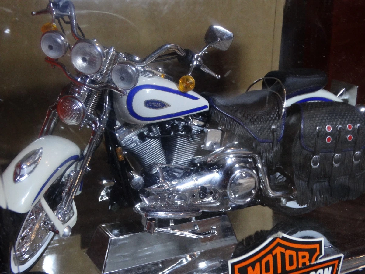 Harley-Davidson FLSTS 1:10 白青 Maisto Maisto Harley-Davidson 1:10 Scale Diecast Motorcycles & ATVs for