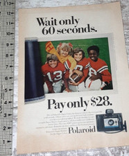 1976 Polaroid Vintage Print Ad Camera Instant Photographs Kids Football Boy Girl