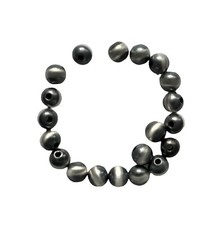 925 Sterling Silver  Navajo Style  7mm Pearl Seamless Loose Beads Lot of 20 Bead