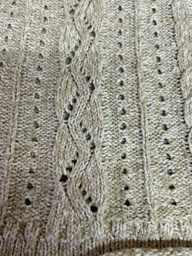 Mudd Girl's Sweater Cable Heavy Knit Long Sleeve Tan White Fleck Size M (10-12) - Picture 11 of 11