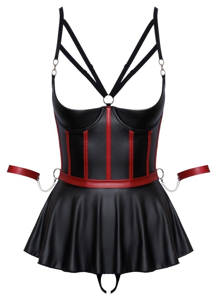 Crotchless Lingerie Set With Longline Bra Ebay 