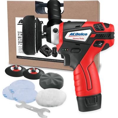 AC Delco ARS1212 3'' 75 mm Mini 10,8 Volt Li-Ion kabelloser Polierer Detail Puffer