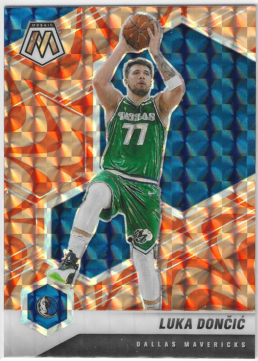 Luka Doncic 2020-21 Panini Mosaic Reactive Orange Prizm #47