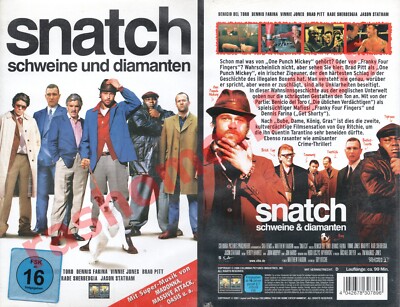 VHS SNATCH (2000) Benicio Del Toro Jason Statham Brad Pitt Guy Ritchie Großbox