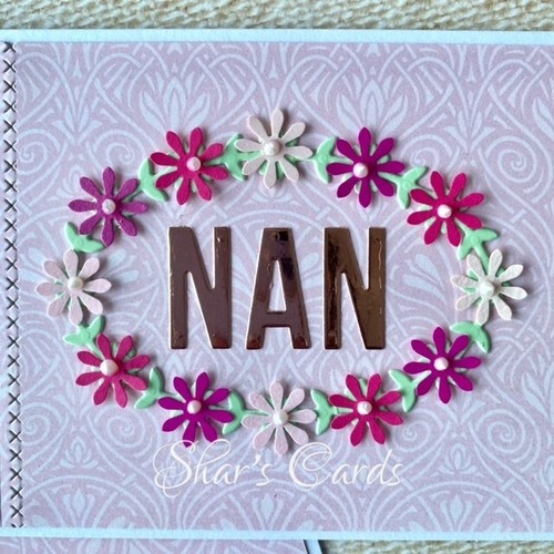 Floral Happy Mothers Day Card for NAN, Handmade in Australia - Picture 5 of 6