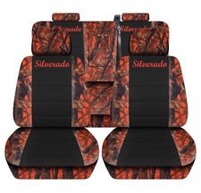 Truck Seat Covers 2014-2018 Chevy Silverado Camouflage Black Insert Seat Covers Truck Seat Covers 2014-2018 Chevy Silverado Camouflage Black Insert Seat Covers
