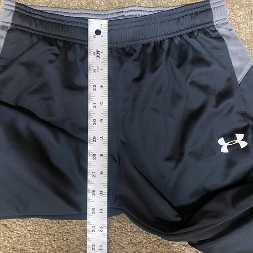 Under Armour Spellout Sweatpants Boys Large Black Fleece Lined Loose Athletic - Picture 10 of 13