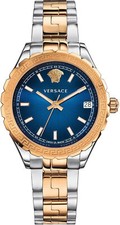 Versace V12060017 Hellenyium blue silver rose gold Steel Women's Watch NEW