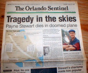 Image result for golfer payne stewart died in learjet crash