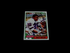 Billy Taylor Autographed 1981 Topps Football Card #34 NY Giants Vintage NFL AUTO