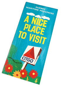 NOS Vintage CITGO Gas Service Station Road Map QUEBEC MARITIME PROVINCES 1968