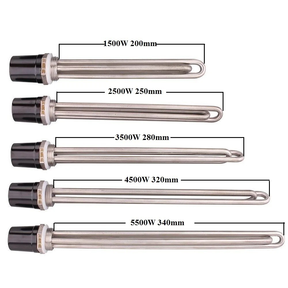 Electric Water Heater Element DN25 32mm Thread 220V Brewing Resistance 