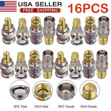 4 Set 16 PCS BNC To SMA Type Male Female RF Kit Adapter Connector Test Converter
