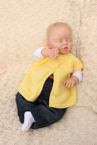 Knitting Pattern for Baby Sleeveless Cardigan, Cardigan Pattern DK , KP584 - Picture 3 of 9