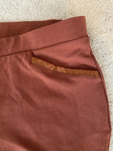 Antthony Original Rust Shimmer Dress Pants, Pull On Size Plus Petite P1X NWT - Picture 4 of 9