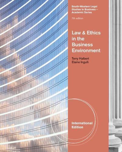 Law and Ethics in the Business Environment, International Edition by Elaine ...