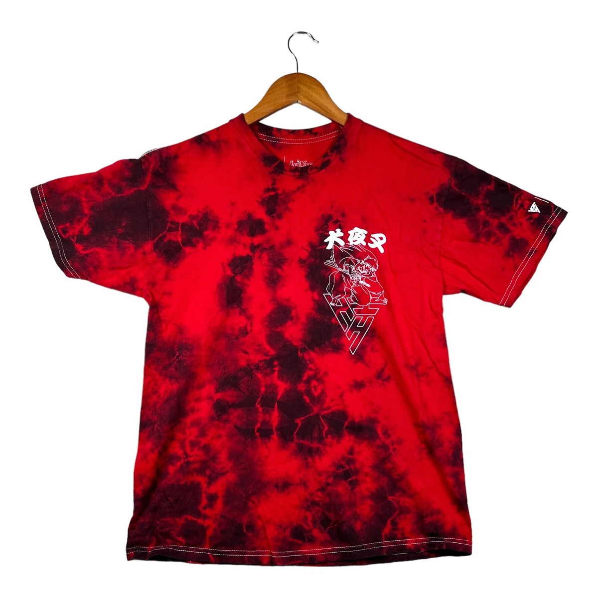 inushi Hypland x Inuyasha Crescent Red Tie Dye Men's Japanese Anime