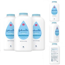 3 Pack Johnson's Baby Powder With Aloe and Naturally Derived Cornstarch, 22 Oz