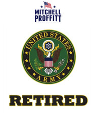 US ARMY RETIRED OUTSIDE APPLICATION STICKER D44-AR - MADE IN THE USA!!