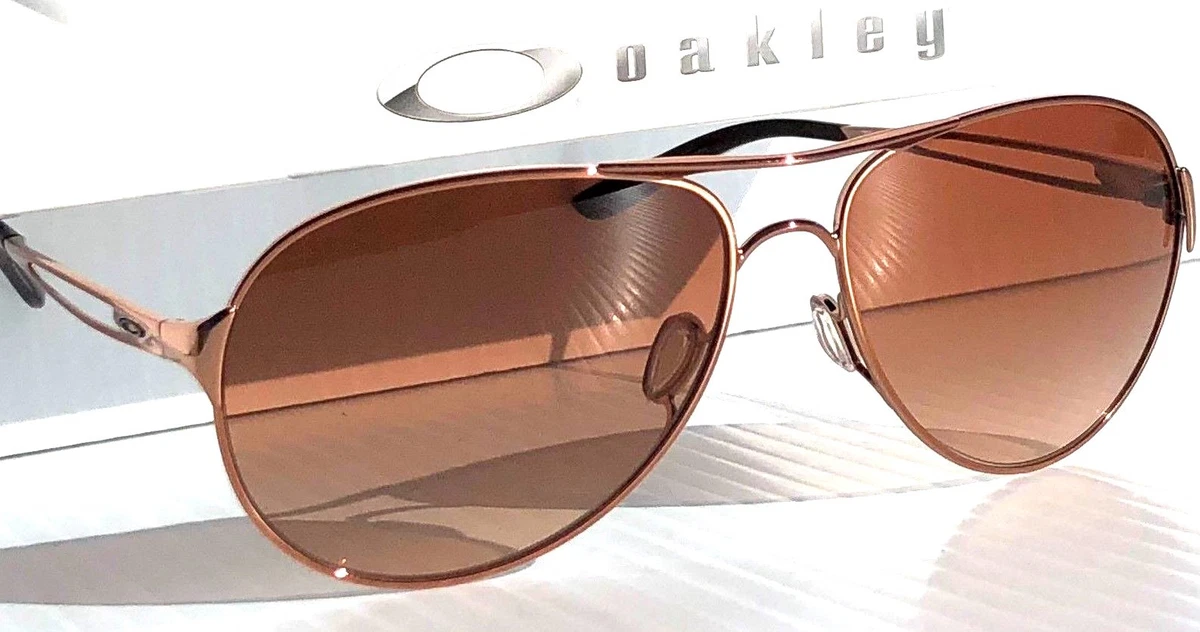 NEW* Oakley CAVEAT Gold Aviator Brown Gradient Women&#039;s Sunglass 4054-01 700285843278 | eBay