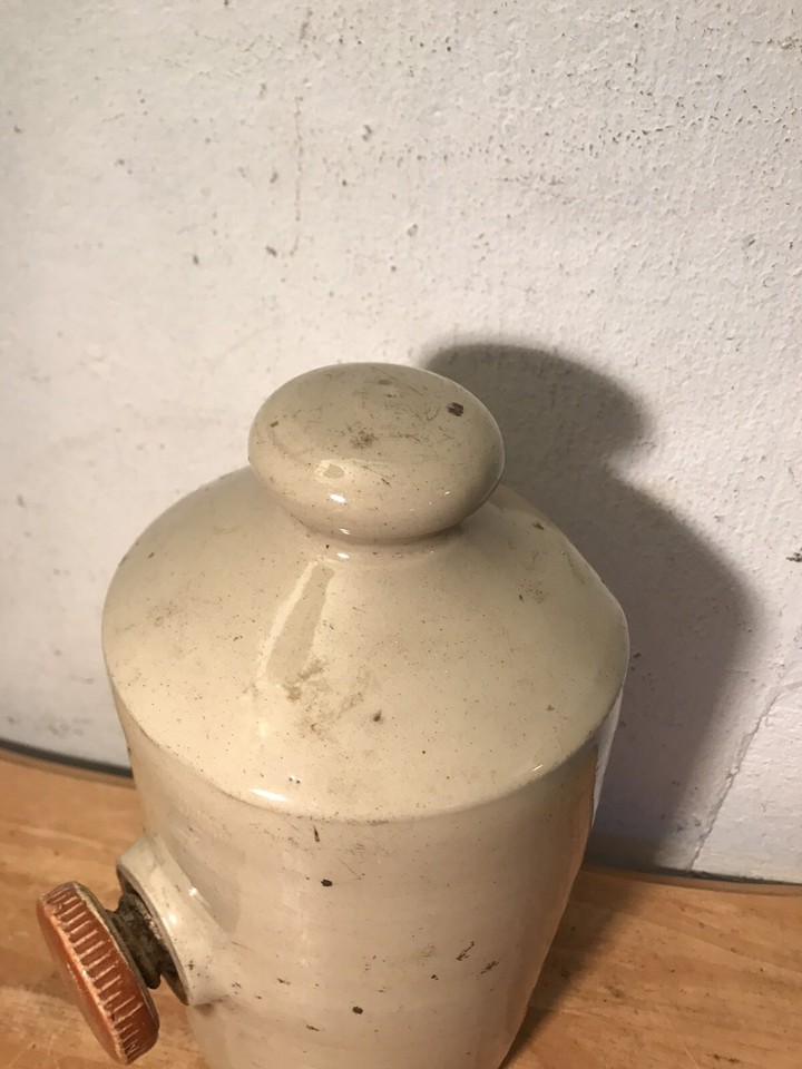 Vintage Stoneware Glazed Hot Water Bottle eBay