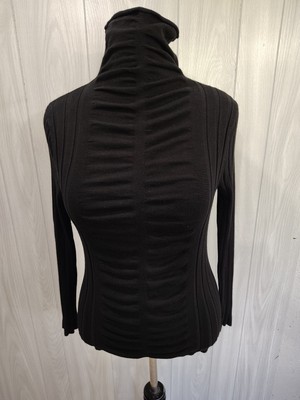 Reference Point Sweater Womens Turtleneck Black Long Sleeve Size M