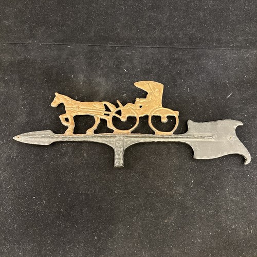 Antique EMIG 1482 Horse And Buggy 17” Weathervane Arrow