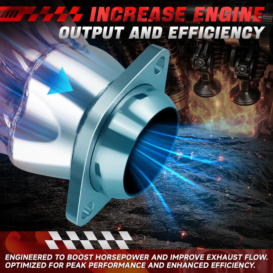 Sistema de escape de cabezales cortos Fit 94-95 Ford Mustang 5,0 L V8 colector 2 piezas 4-1 Foto 3 de 4