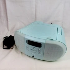Onn Model: 100008716 Seafoam Green Portable Boombox Radio CD Player TESTED/WORKS