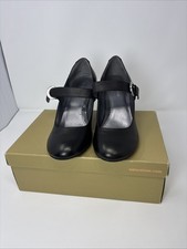 Naturalizer  ALIBI-Black Leather  Mary Jane, Adjustable Comfort, Strap Size 9.5