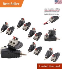 10 RCA Male-to-Female Adapter Plugs - Perfect for Easy Wiring Projects